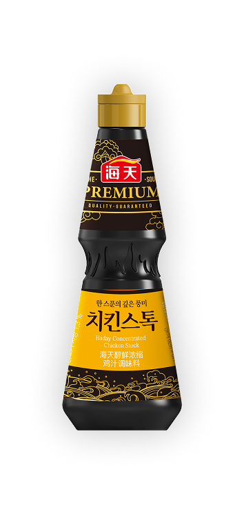 540g出口海天醇鲜浓缩鸡汁调味料铜版纸覆膜不干胶标签