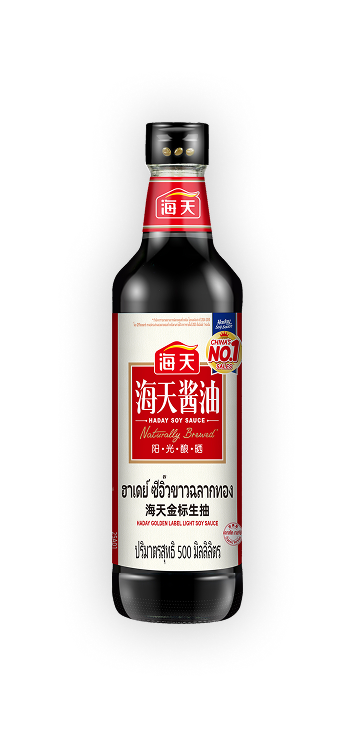 500mL出口海天金标生抽(经典版)铜版纸标签