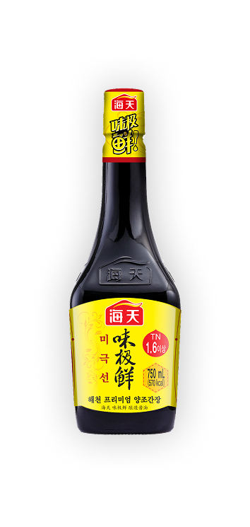 750mL出口味极鲜酱油铜版纸覆膜标签（韩国希杰版）