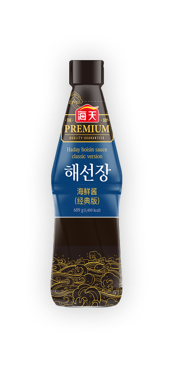 609g出口海鲜酱(经典版)手工PET套标标签
