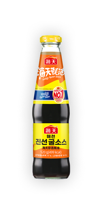 520g出口海天珍选蚝油铜版纸标签(韩国思潮版)