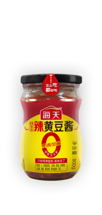 800g 0辣黄豆酱PET膜标签