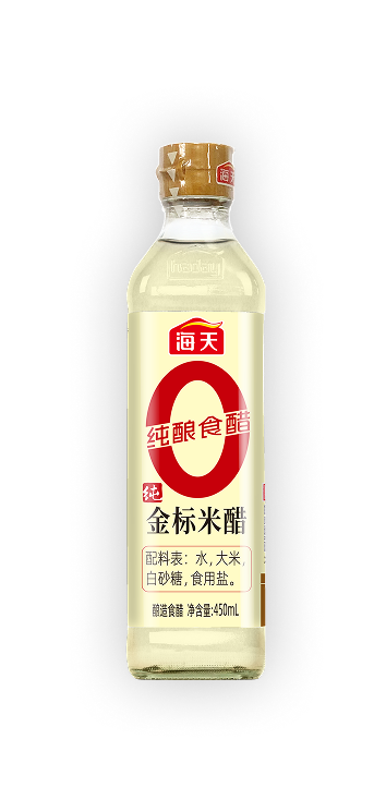 450mL海天纯金标米醋光银纸标签