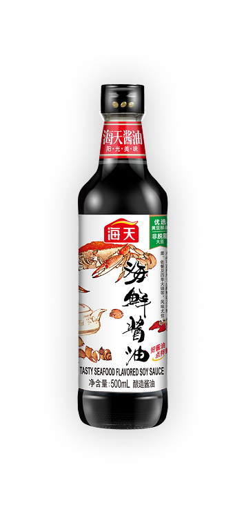 500ML海鲜酱油标签