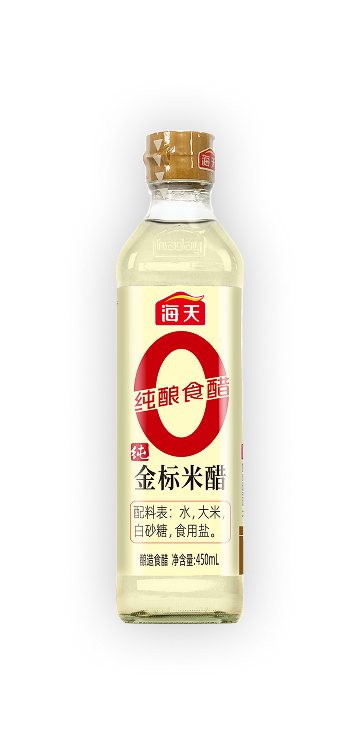450mL海天纯金标米醋光银纸标签