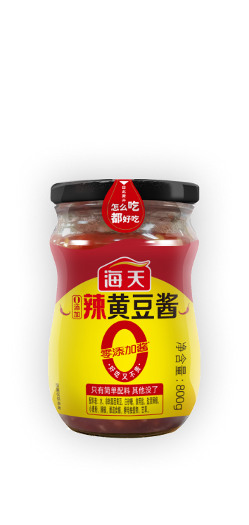 800g 0辣黄豆酱PET膜标签