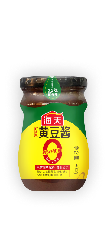 800g 0添加黄豆酱机用PET套标标签